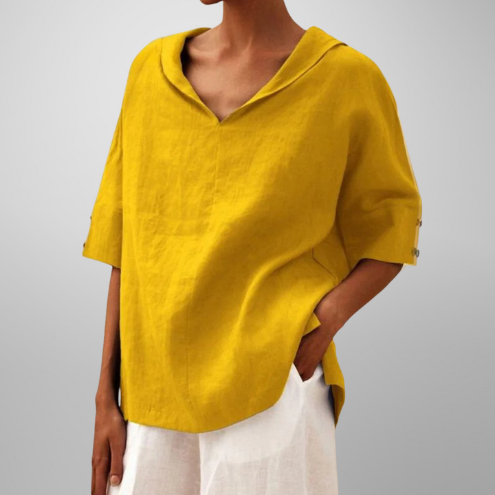 Mia – Cotton Loose-Fitting Blouse