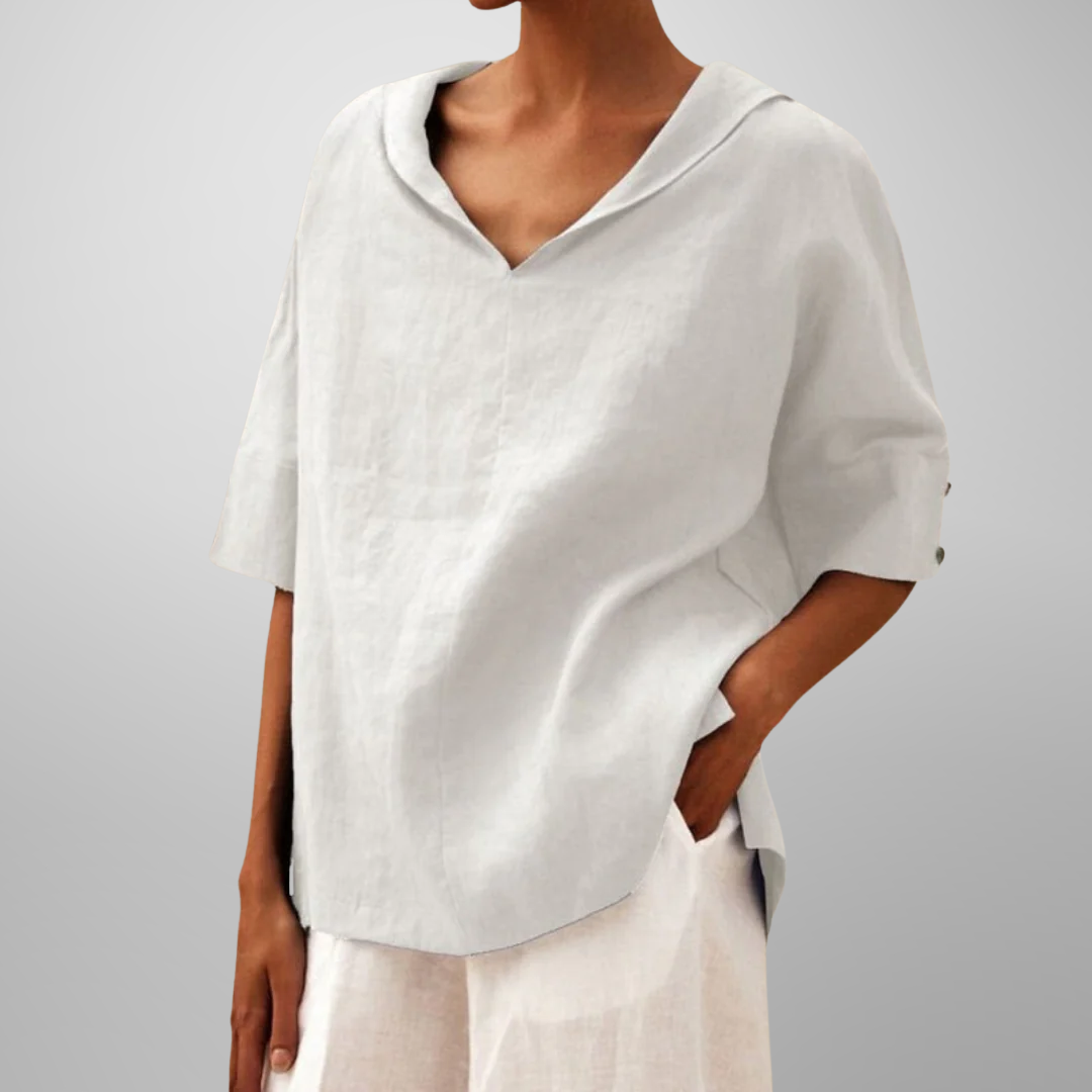 Mia – Cotton Loose-Fitting Blouse