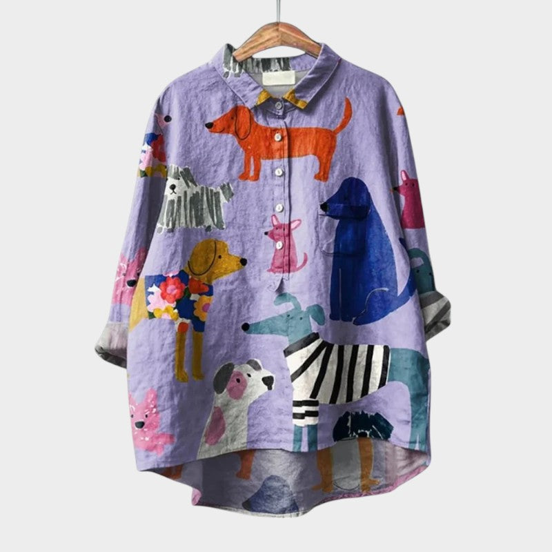 Wendy™ - Long Sleeve Happy Spring Blouse