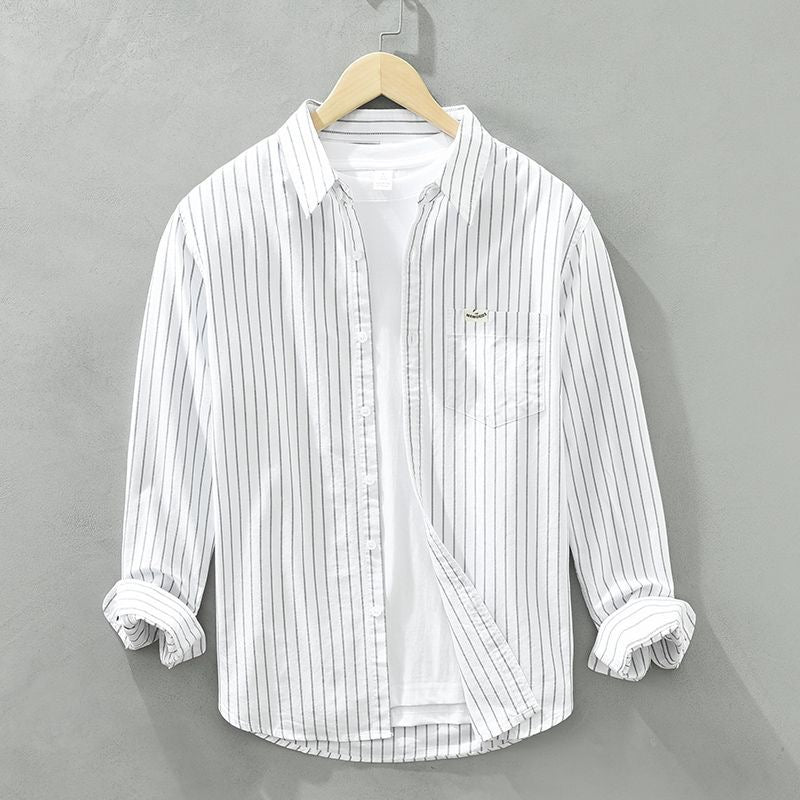 Flick™ | Chic Cotton Striped Over Shirt