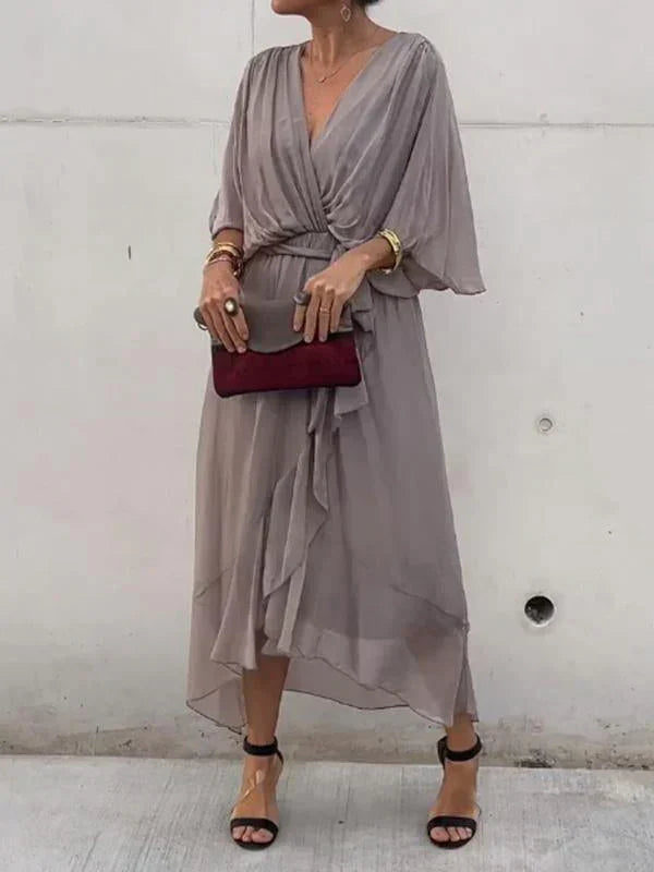Monica™ | V-Neck Chiffon Dress