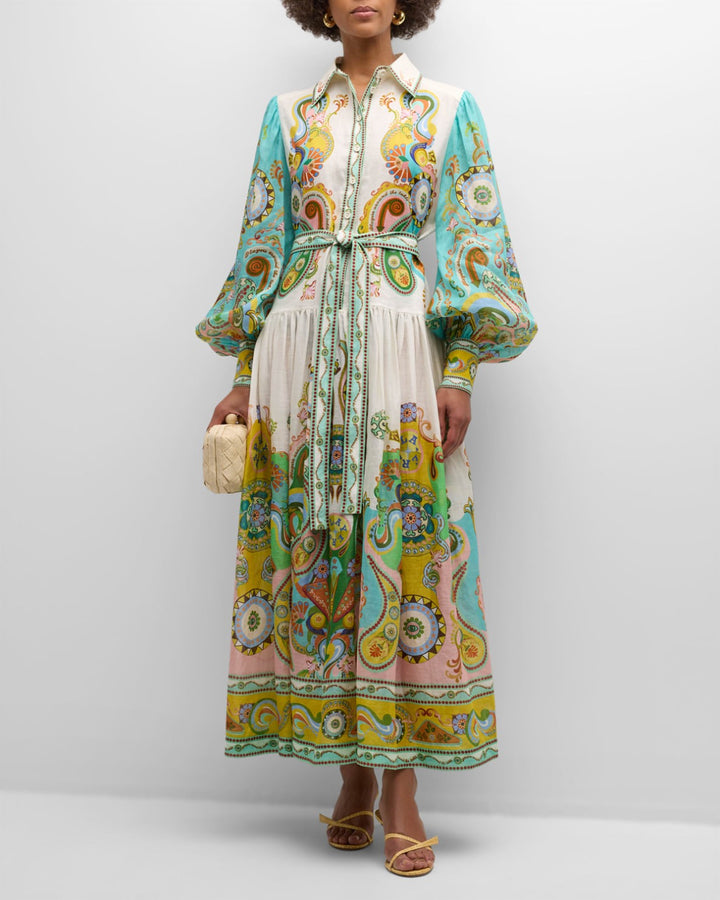 Wendy - Multicolor Magic Pleated Shirt Dress