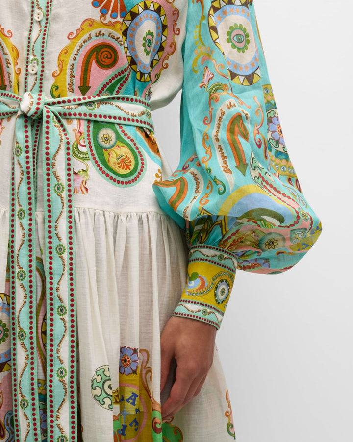 Wendy - Multicolor Magic Pleated Shirt Dress